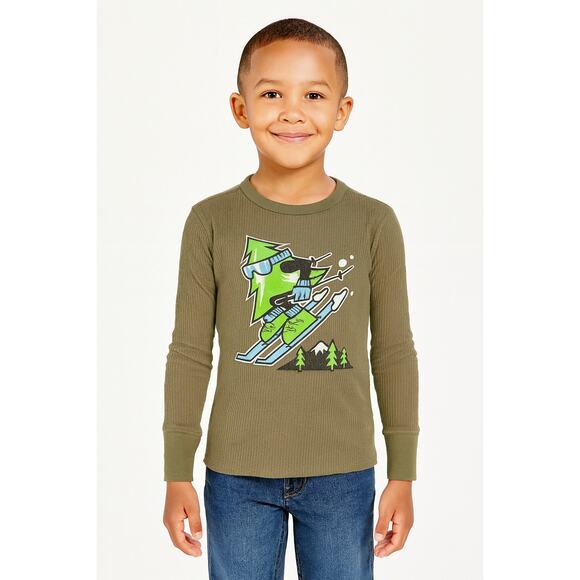 NWOT Fruit of the Loom Boys Thermal Long Sleeve Shirt Graphic – Size XS 4/5 - Picture 1 of 5